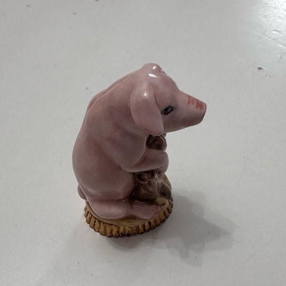 Rare Halcyon Days England Pig Enameled Porcelain Figurine Art - Picture 3 of 9